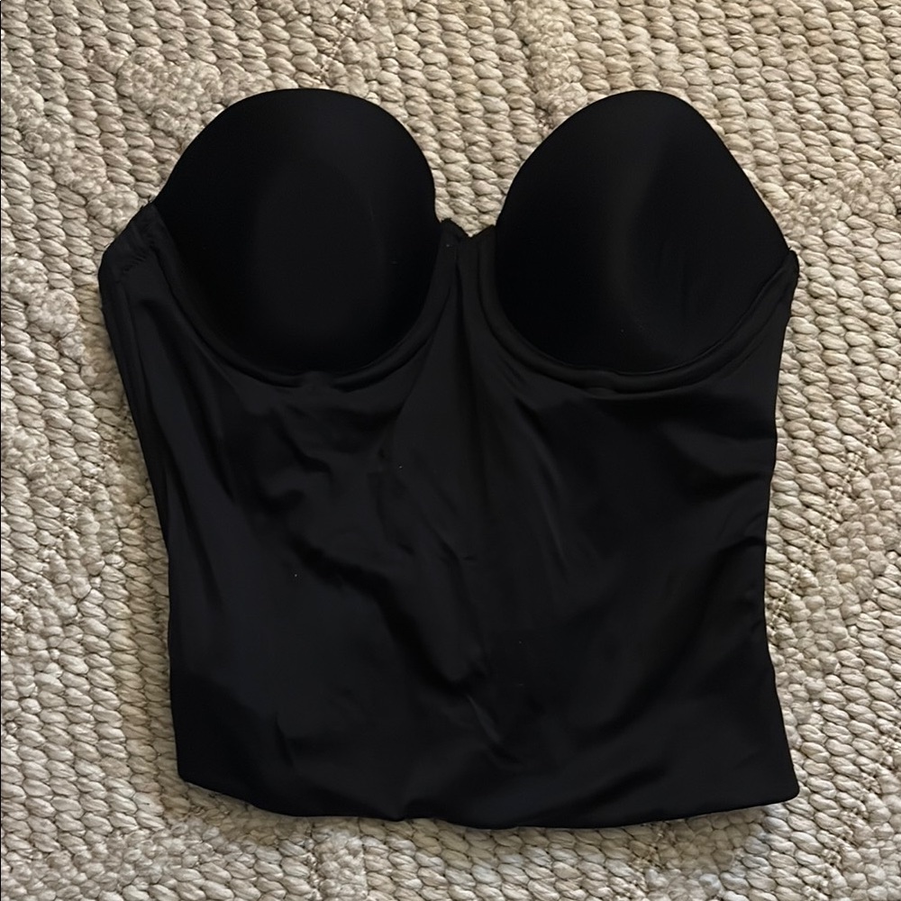 Black Strapless Bustier Top corset